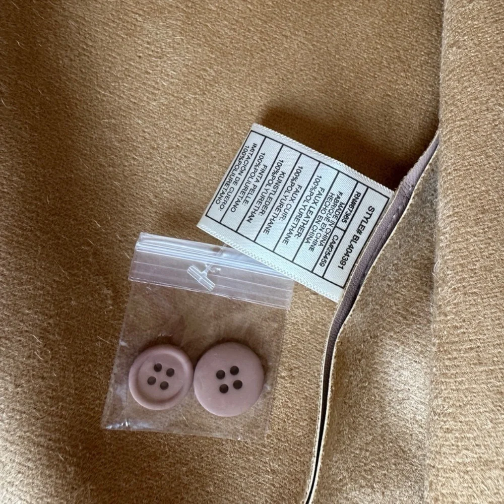 BB DAKOTA Tan faux leather shacket/ Jacket, Med. CB2050 - Picture 5 of 6